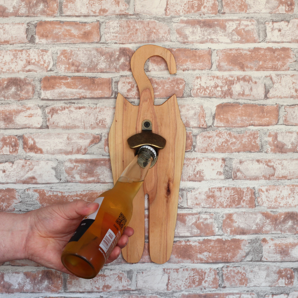Wooden cat butt  bottle opener novelty gift cat lover joke gift